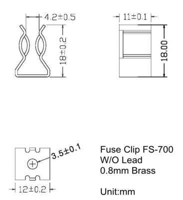 Plug In Installation AGU 5AG 10x38mm Nickel Plated Brass PCB Fuse Clip Solar PV Dwarget Fuse Bracket